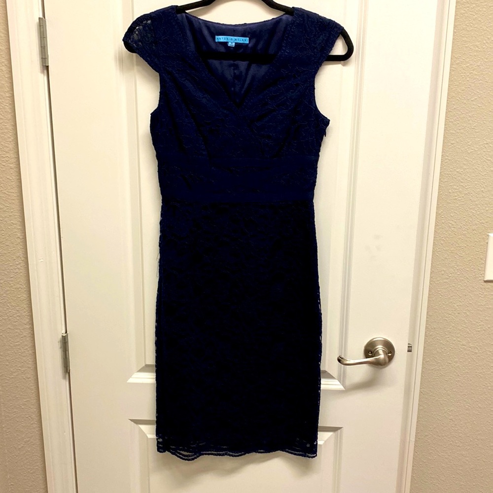 Antonio melani navy lace dress